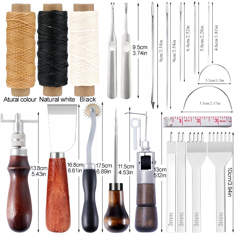 Groover Stitching Tool - Professional Hand Sewing Leathercraft Tools Kit