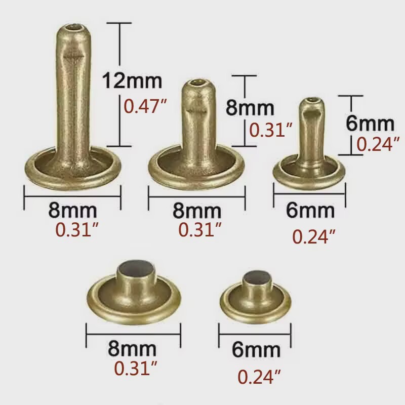 Metal Double Cap Rivets Studs  - Rivet Setter Tool recension och pris