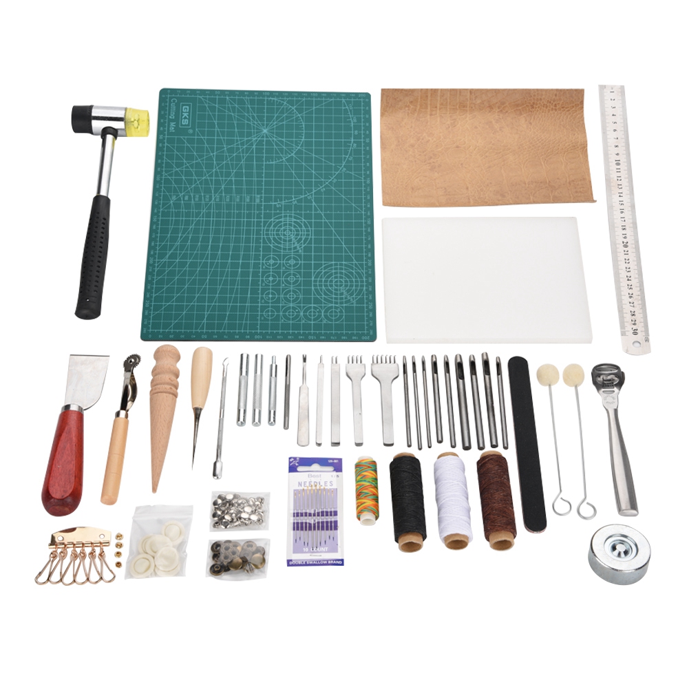 42PCS Leather Craft Tools Set  - Groover Stitching Tool recension och pris