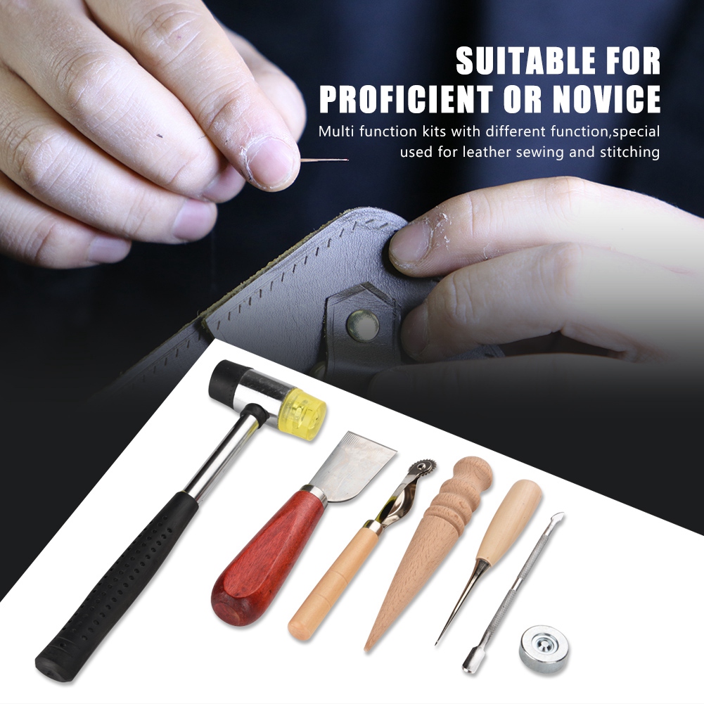42PCS Leather Craft Tools Set  - Groover Stitching Tool recension och pris